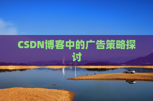 CSDN博客中的广告策略探讨